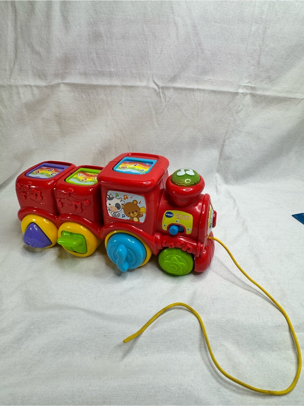 VTech Roll & Surprise Animal Train Pop Up Peek A Boo Learning Toy TESTED